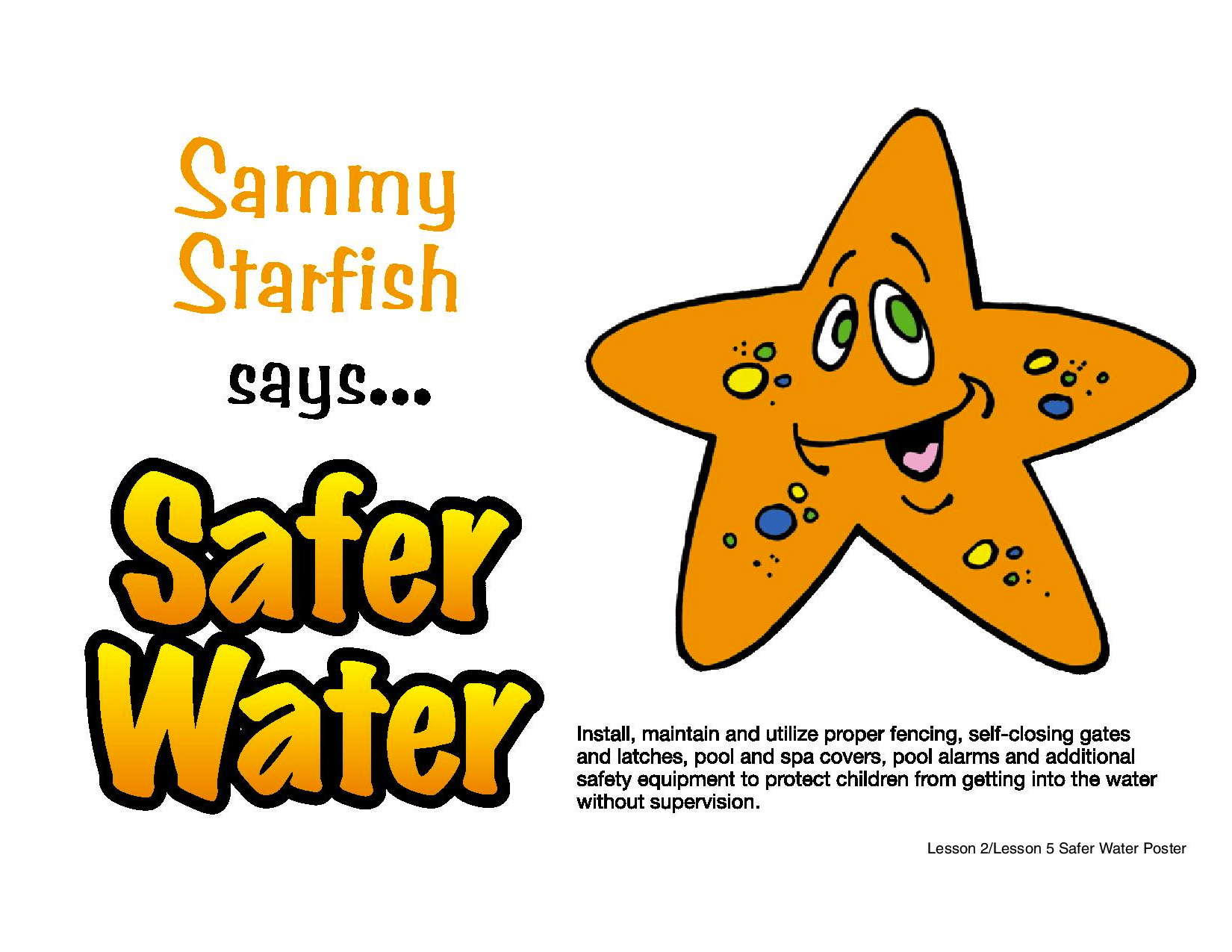 Sammy Starfish Safer Water